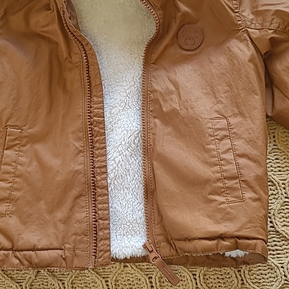 H&M Toddler Coated Faux Shearling-Lined Jacket - Size 2T